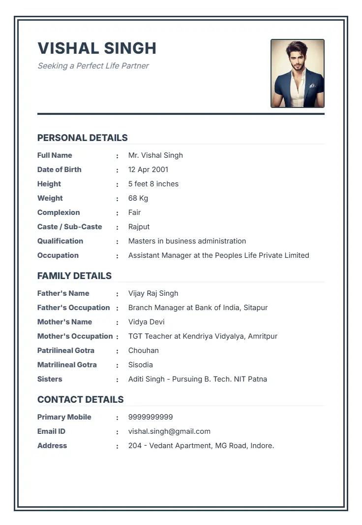 Login Free Biodata Maker