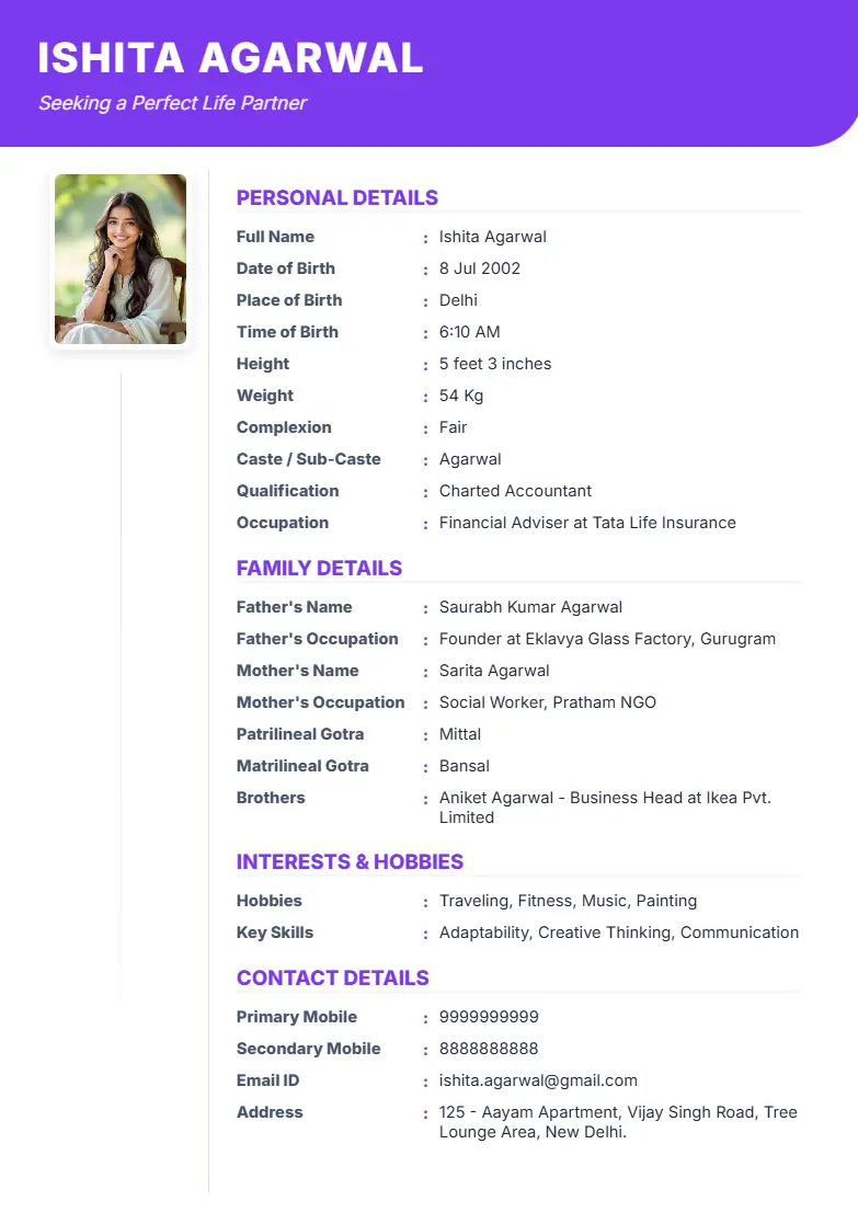 Shaadi Biodata Maker